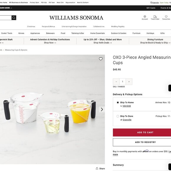 OXO 3-Piece Angled Measuring Cups - Picture 7 of 7